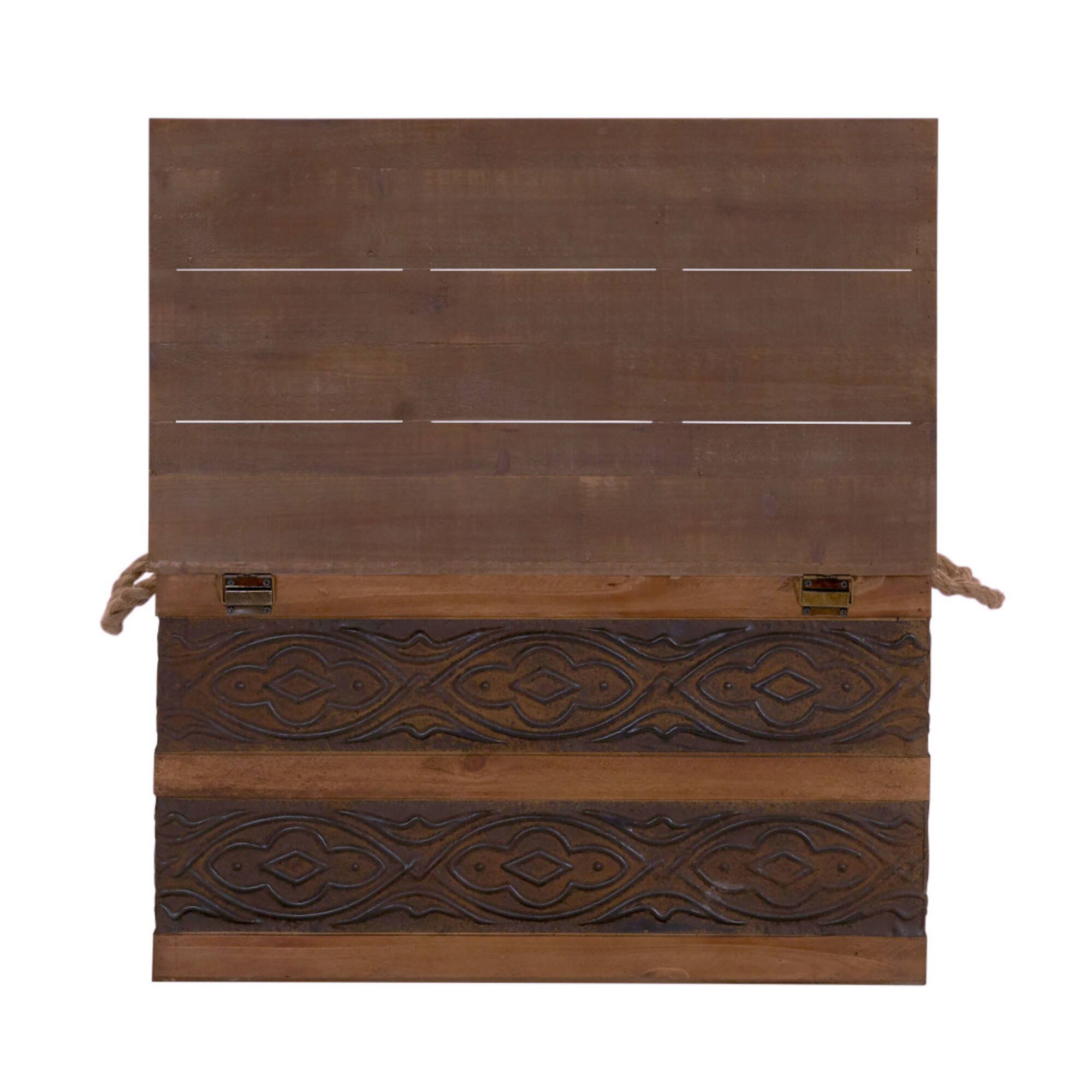 Household Essentials Embossed Decorative Trunk